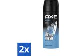 Ax – Deodorante Spray Per Il Corpo – 48 Ore Di Freschezza – Ice Chill – Menta Ghiacciata E Limone – 150 Ml - Confezione Risparmio - 2 Pezzi