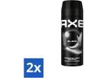 Ax Deodorante Spray Per Il Corpo Nero 150 Ml - Confezione Risparmio - 2 Pezzi