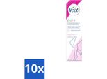 Veet Crema Depilatoria Pure Normal Skin 100 Ml - Confezione Risparmio - 10 Pezzi