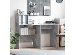 Maison Exclusive - Scrivania In Cemento Grigio 131,5 X 50 X 106,5 Cm Materiale Ligneo