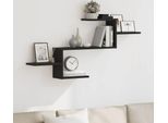 Maison Exclusive - Mensola Da Parete Effetto Rovere Nero 104X15X49 Cm Materiale Ligneo
