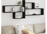 Maison Exclusive - Mensola Da Parete Effetto Rovere Nero 167,5X18X68 Cm Materiale Ligneo