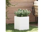 Maison Exclusive - Vaso Da Giardino Bianco 32 X 32 X 40 Cm Acciaio Laminato A Freddo