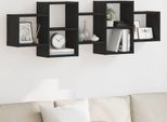 Maison Exclusive - Mensola Da Parete Effetto Rovere Nero 129X18X42 Cm Materiale Ligneo