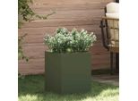 Maison Exclusive - Vaso Da Giardino Verde Oliva 32 X 32 X 40 Cm