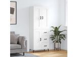 Maison Exclusive - Credenza Alta Bianca 69,5X34X180 Cm Materiale Ligneo