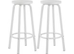 Sgabelli Da Bar – Bianchi – Senza Schienale – 30×30×72 Cm – Set Di 2 Sgabelli Da Bar