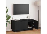 Maison Exclusive - Mobile Tv Effetto Rovere Nero 100 X 38 X 49 Cm Materiale Ligneo