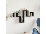 Maison Exclusive - Mensola Da Parete Montaggio A Parete Effetto Rovere Nero 104,5 X 43 X 10 Cm