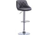 Sgabello Da Bar Di Design – Grigio – Sgabello Da Bar – Ergonomico – Regolabile In Altezza – Altezza Seduta 60-82 Cm – 1 Pezzo
