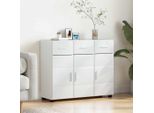 Maison Exclusive - Credenza Con Mensola Florin Bianco Lucido 88,5 X 30,5 X 73 Cm