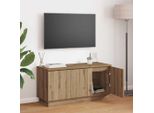 Maison Exclusive - Mobile Tv In Rovere Artisan 100 X 38 X 49 Cm Materiale Ligneo