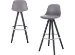Sgabello Alto Napels – Grigio – Sgabello Da Bar Regolabile In Altezza 75 Cm – Sgabello Da Cucina E Da Bar – Con Schienale – Pelle Finta – Struttura Nera – 1 Pezzo