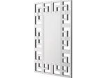 Specchio Da Parete Rettangolare Moderno 100X70 Cm – Argento – Per Soggiorno, Camera Da Letto E Bagno – Specchio Decorativo