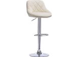 Sgabello Da Bar Di Design – Crema – Ergonomico – Con Schienale – Regolabile In Altezza – 1 Pezzo