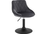 Sgabello Da Bar Bolt Edge – Design Industriale – Grigio Scuro – Velluto – Regolabile In Altezza – Con Schienale – 1 Pezzo Sgabello Da Bar