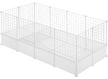 Recinto Per Piccoli Animali – Alto – Bianco – Recinto Regolabile Per Piccoli Animali – 142X53X71 Cm – Per Conigli E Piccoli Animali