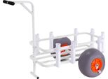 Carrello Da Spiaggia Con Ruote A Palloncino – Carrello Da Pesca Per Spiaggia E Sabbia – Alluminio – Portata Fino A 136 Kg – Pieghevole