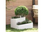Maison Exclusive - Vaso Da Giardino Bianco 60 X 60 X 50 Cm Acciaio Laminato A Freddo