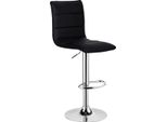 Sgabello Da Bar Happyment Luxe Erino – Industrial – Nero – Sgabello Da Bar – Sedia Da Cucina – Sedia Da Bar Con Schienale – Regolabile In Altezza – Ecopelle – 1 Pezzo