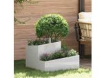 Maison Exclusive - Vaso Da Giardino Argento 60 X 60 X 50 Cm Acciaio Inossidabile