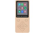 Lettore MP3 MP4 Bluetooth 5.0 Super Sottile Schermo A Colori Da 1,8 Pollici Memoria Espandibile Fino A 128 Gb Lettore Video E Musicale Portatile Oro