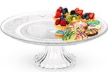 Vilde | Etagere - Piatto Per Dolci - Alzata Per Dolci - Piatto Rotondo In Vetro - Alzata Per Dolci 25 Cm