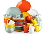 Servizio Di Piatti Morencia – 48 Pezzi – 12 Persone – Piatti Piani, Piatti Fondi, Piatti Da Colazione – Design Estivo – Piatti In Ceramica