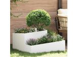 Maison Exclusive - Fioriera Da Giardino Bianca 80 X 80 X 50 Cm Acciaio Laminato A Freddo