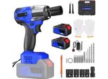 Avvitatore A Impatto A Batteria Tavien Da 1/2 Pollice – Avvitatore A Impatto A Batteria Senza Spazzole Con Coppia Di 450 Nm – Velocità Variabile Fino A 3200 Giri/Min – Incl. 4 Set Di Chiavi A Bussola