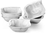 Eleganti Piatti Piani – 6 Persone – 6 Pezzi – Grigio – Ceramica – Set Di Stoviglie