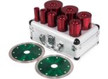 Set Di Seghe A Tazza Diamantate Pro – 8 Pezzi – 20–68 Mm – Sinterizzate Sottovuoto – Per Ceramica, Piastrelle, Granito E Marmo – Con Valigetta Di Conservazione Inclusa