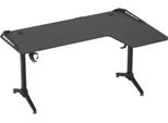 Scrivania Da Gaming Brutal – Scrivania Angolare A Forma Di L Con Led Rgb – 162 Cm – Struttura In Metallo – Supporto Per Tazza E Cuffie – Moderna E Robusta