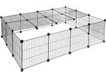 Recinto Per Piccoli Animali Extra Alto – Nero – Recinto Regolabile Per Piccoli Animali 70X70X105 Cm – Per Piccoli Animali O Gattini