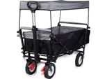 Carrello Pieghevole – Nero – Capacità Di Carico 80 Kg – Carrello Per Campeggio, Spiaggia E Acquisti