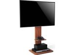 Supporto Tv Vintage – Con Rotelle – Per 32"-65"" – Regolabile In Altezza – Universale – Bianco"