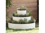 Maison Exclusive - Vaso Da Giardino Bianco 90 X 90 X 20 Cm Acciaio Laminato A Freddo