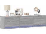 Vidaxl Mobile Tv Con Led Grigio Sonoma 165 X 34 X 40 Cm Materiale Ligneo