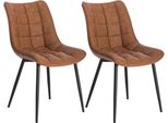 Sedie Da Sala Da Pranzo – Marroni – Finto Cuoio – Sedie Avvolgenti Con Braccioli – Set Da 2