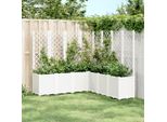Maison Exclusive - Fioriera Con Griglia Rampicante Bianca 160X160X140 Cm Pp