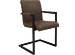 Sedia Da Pranzo Brandon – Microfibra Color Tortora – Gambe In Metallo – Moderna – Sedia Singola – 1 Pezzo