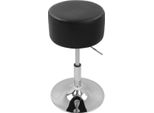 Sgabello Da Bar Bolt Edge Rotondo – Nero – Ergonomico – Regolabile In Altezza 52–67 Cm – Girevole A 360° – Pelle Finta + Metallo – 1 Pezzo