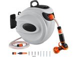 Avvolgitubo Automatico Da 20 M – Box Avvolgitubo A Parete Con Sistema Di Riavvolgimento – Avvolgitubo Da Giardino Con Testa Di Spruzzo A 9 Getti – Flessibile, Robusto E Resistente Ai Raggi Uv
