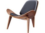 Poltrona Moderna Happyment – Legno Di Noce – Poltrona Con Braccioli – Elegante Elemento Di Richiamo Per Il Soggiorno