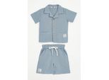 Bonito | Set Per Bambino - Camicia A Maniche Corte + Pantaloncini - Taglia 110 - Leggero + Traspirante + Estivo