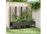 Maison Exclusive - Fioriera Con Griglia Rampicante Nera 160X40X142 Cm Pp