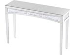 Consolle Blingi – Tavolino Da Parete – Tavolino Di Appoggio – Argento – Design A Specchio – 120 Cm – Moderno E Chic