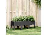 Maison Exclusive - Fioriera Con Piedini Nero 120X40X42 Cm Pp
