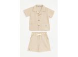 Bonito | Set Per Bambino - Camicia A Maniche Corte + Pantaloncini - Taglia 116 - Leggero E Traspirante - Ideale Per L'estate