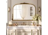 Specchio Da Parete Arcuato, Specchio Antico In Stile Barocco, 23''X67'', Specchio Moderno Con Cornice In Alluminio, Specchio Grande Per Ingresso, Bagno,